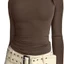 Brown fitted top