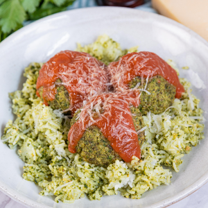 https://www.goodchefbadchef.com.au/recipes/vego-no-meat-balls-with-pesto-rice