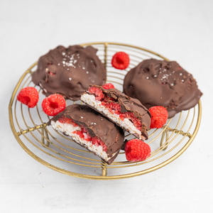Healthy Raspberry Wagon Wheels