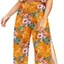 FANCYINN Womens 2 Pieces Outfits Deep V Neck Crop Top Side Slit Drawstring Wide Leg Pants Set Jumpsuits