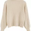 Beige mock neck sweater