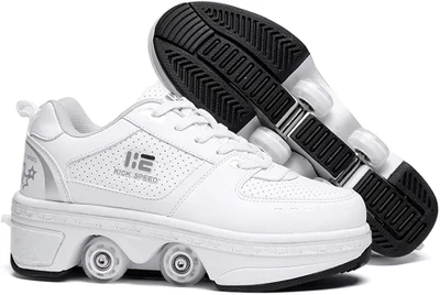 🔗2-in-1 Roller Skates & Sneakers Unisex Retractable Wheels