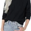 Black crewneck sweater
