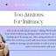 40% OFF - Too Anxious for Intimacy